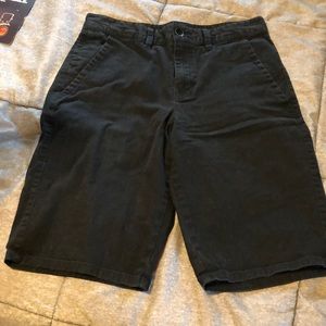 Black Flat Front Shorts